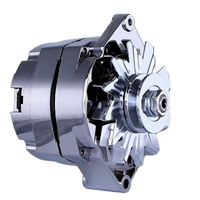 Rareelectrical - New Chrome Chevy 1-Wire Or 3-Wire Alternator Compatible With 140 Amp Self Exciting Energizing By