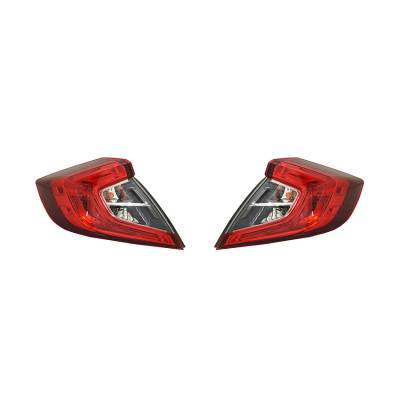 Rareelectrical - New Outer Pair Of Tail Lights Fits Honda Civic 2016-2017 33500-Tba-A01 Ho2804110