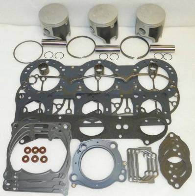 New 80.40Mm Power Valve Platinum .5Mm Over Rebuild Kit Compatible With Yamaha Xr 1800 1200 2000 2001