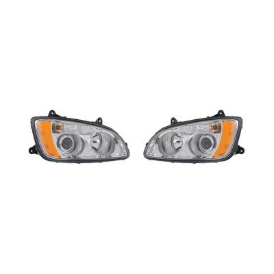 TYC - New Pair Of Headlight Fits Kenworth T270 Base Straight 6.7L 2008-2014 P541059100