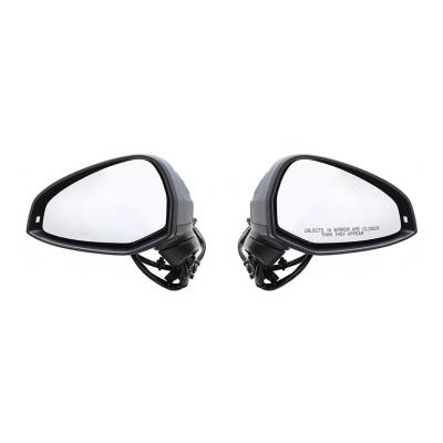 TYC - New Pair Of Door Mirror Fits Audi A4 2018 With Side Assist 8W0949101 8W0857536k