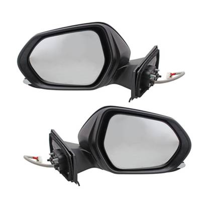 Rareelectrical - New Pair Door Mirrors Compatible With Toyota Prius 2016-2017 87915-47070-C0 87910-47410 89740-47400