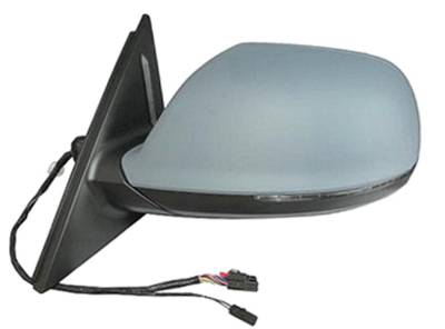 Rareelectrical - New Left Door Mirror Compatible With Audi Q5 Blind Spot Detection 2013-17 8R1-857-409-F-01C