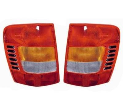 Rareelectrical - New Tail Light Pair Compatible With Jeep Grand Cherokee 1999 2000 2001 Ch2800138 55155138Ac