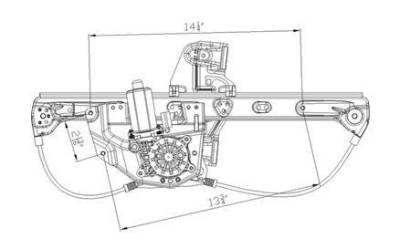 Rareelectrical - New Rear Left Window Regulator Compatible With 00-05 Cadillac Deville Gm1550119 741-583 82214 82214