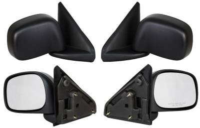 Rareelectrical - New Door Mirror Pair Compatible With Dodge 02-04 Ram 1500 2500 3500 4000 Manual Ch1320202 Ch1321202