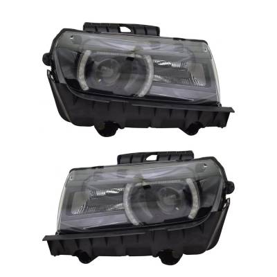 Rareelectrical - New Pair Of Headlights Compatible With Chevrolet Camaro Ss Coupe 2014 2015 By Part Numbers Gm2503392