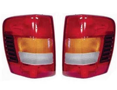 Rareelectrical - New Tail Light Pair Compatible With Jeep Grand Cherokee 2002 2003 2004 Ch2801150 55155139Ak