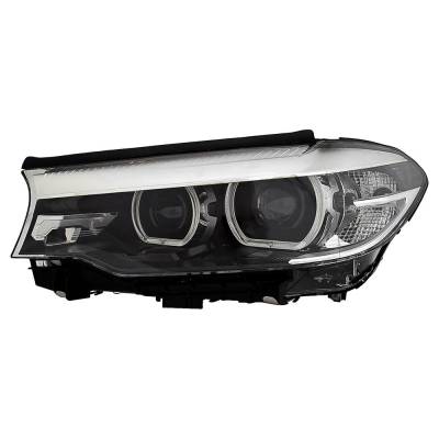 Rareelectrical - New Left Side Headlights Compatible With Bmw 530E Led Bulb High And Low Beam Included Clear Lens