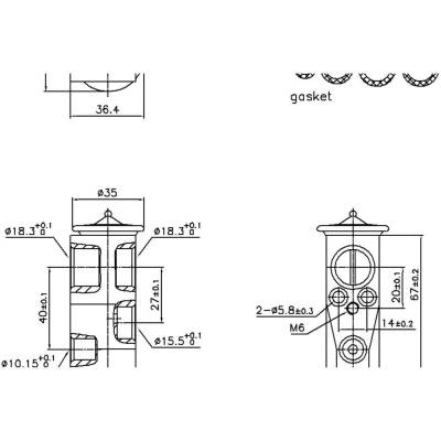 Rareelectrical - New A/C Expansion Valve Compatible With Scion Iq By Part Numbers 999444 8851568010 8851526070