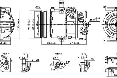 Rareelectrical - New A/C Compressor Compatible With Hyundai Tucson Sel By Part Numbers 890751 97701D3200 97701D3201