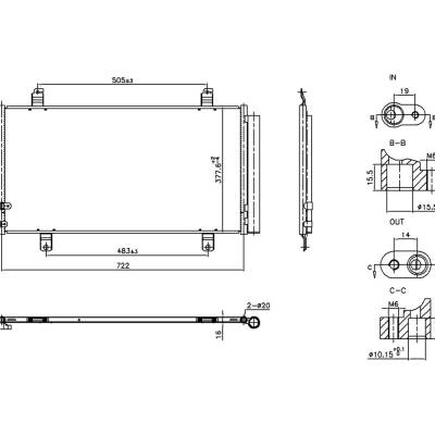 Rareelectrical - New Ac Condenser Compatible With Lexus Es350 By Part Numbers 940865 8846033170 8846033180