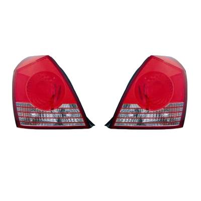 Rareelectrical - New Pair Of Tail Lights Compatible With Hyundai Elantra Sedan 2004-2006 92401-2D550 Hy2801130