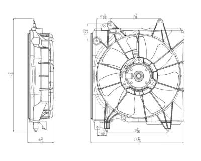 Rareelectrical - New Dual Radiator Condenser Fan Assembly Compatible With Acura 2013 Ilx Hybrid Ho3115163