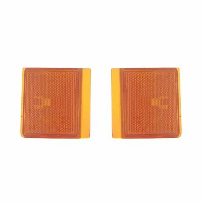 Rareelectrical - New Side Marker Lights Set Of Two Compatible With Gmc C1500 C2500 C3500 5977740 Gm2551145 5977739