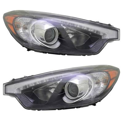 Rareelectrical - New Pair Headlights Compatible With Kia Forte Ex Sedan 4 Door 2.0L 2015 2016 By Part Numbers