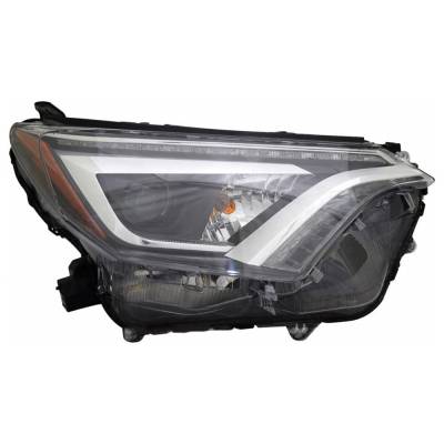 Rareelectrical - New Right Led Headlight Compatible With Toyota Rav4 Hybrid Limited Sport Utility 4 Door 2.5L 2016