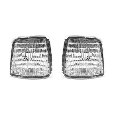 Rareelectrical - New Set Of 2 Front Side Marker Lights Compatible With Ford F-250 92-98 Fo2551108 Fo2550110 F2tz