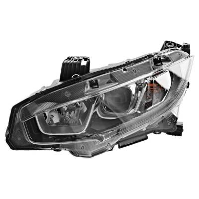 Rareelectrical - New Left Headlights Compatible With Honda Civic 1.5L 2.0L 2016 2017 2018 2019 2020 By Part Numbers