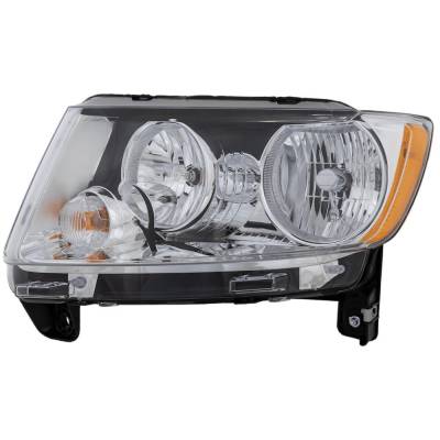Rareelectrical - New Left Headlights Compatible With Jeep Compass 2.0L 2.4L 2011 2012 2013 By Part Numbers