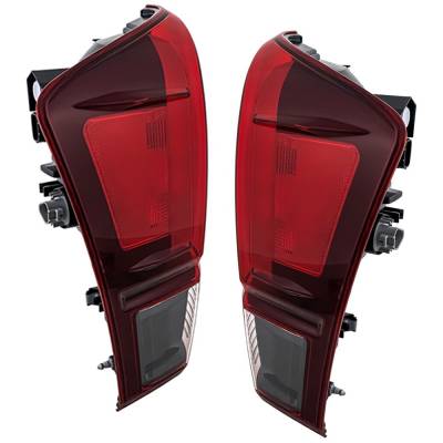 Rareelectrical - New Pair Of Tail Lights Compatible With Toyota Tacoma Sr Sr5 Crew Extended Cab Pickup 2018-2023 By