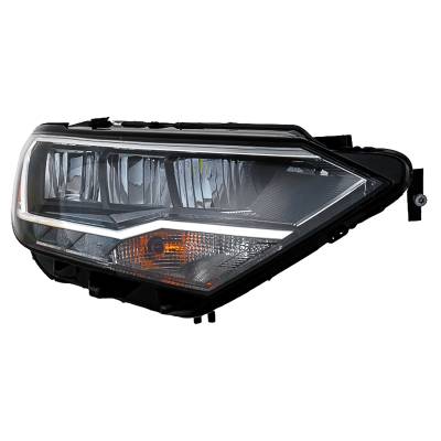 Rareelectrical - New Led Bulb High Low Beam Clear Lens Right Side Headlight Compatible With Volkswagen Jetta R-Line