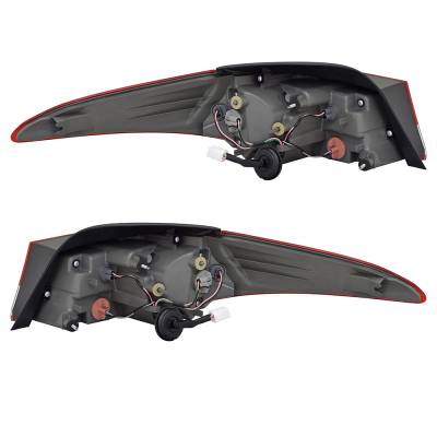 Rareelectrical - New Outer Pair Of Halogen Tail Light Compatible With Hyundai Elantra Coupe Gs Coupe 2 Door 1.8L 2013