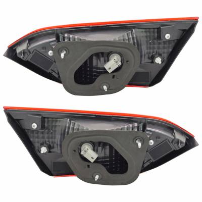 Rareelectrical - New Pair Of Inner Tail Lights Compatible With Toyota Camry Hybrid Le Se L Trd Xse Sedan 4-Door