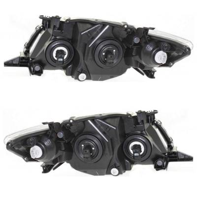 Rareelectrical - New Pair Of Halogen Headlights Compatible With Toyota Corolla S Sedan 4 Door 1.8L 2009 2010 By Part