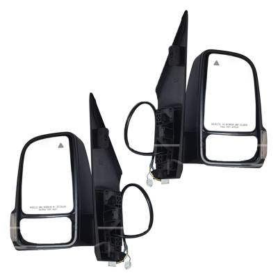 Rareelectrical - New Pair Mirror Compatible With Mercedes-Benz Sprinter 1500 2500 Base Standard Extended Cargo