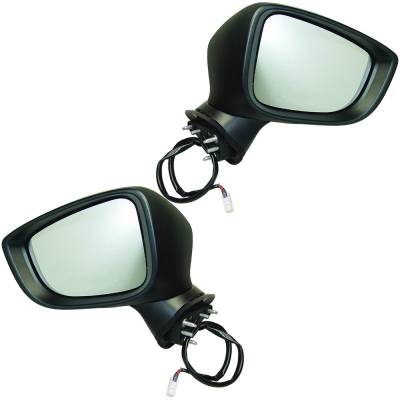 Rareelectrical - New Pair Mirror Compatible With Mazda 3 G Gs Gx Sedan 2.0L 2014 2015 2016 Ma1321180 Bhn9-69-1N1