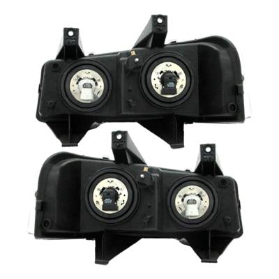 Rareelectrical - New Pair Of Halogen Headlight Compatible With Chevrolet Express 1500 Gmc Savana 1500 2003-2014 By