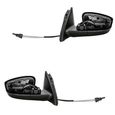 Rareelectrical - New Pair Of Mirror Compatible With Volkswagen Jetta 2011 2012 2013 2014 2015 2016 2017 2018 By