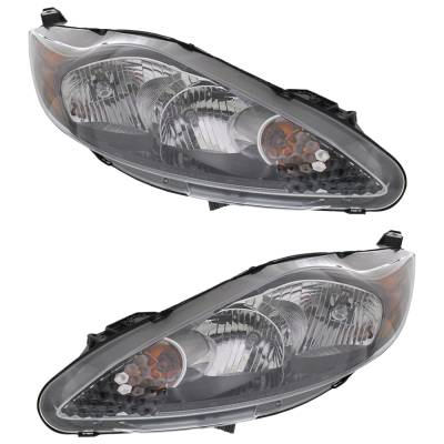 Rareelectrical - New Pair Of Headlights Compatible With Ford Fiesta Se Hatchback Sedan 4-Door 1.6L 2012 2013 By Part