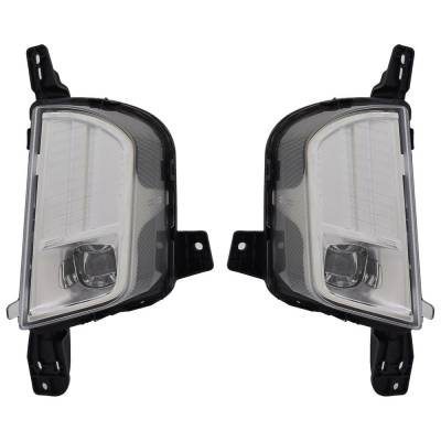 Rareelectrical - New Pair Of Daytime Running Lights Compatible With Ford Edge 2019 2020 2021 2022 2023 By Part