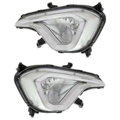 Rareelectrical - New Pair Of Daytime Running Lights Compatible With Hyundai Santa Fe 3.3L 2013 2014 2015 2016 By Part