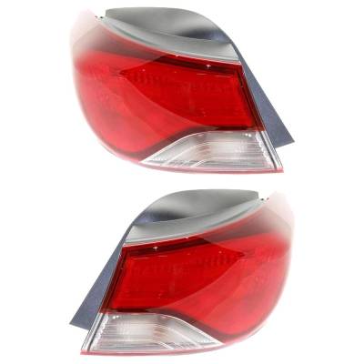 Rareelectrical - New Pair Of Tail Lights Compatible With Hyundai Elantra Coupe Elantra 1.8L 2.0L 2014 2015 2016 By