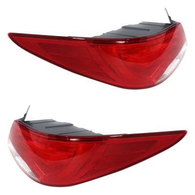 Rareelectrical - New Pair Of Tail Lights Compatible With Hyundai Accent 1.6L 2015 2016 2017 By Part Numbers