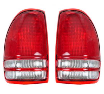 Rareelectrical - New Pair Of Tail Lights Compatible With Dodge Dakota 1997-2002 2003 2004 By Part Numbers Ch2800126