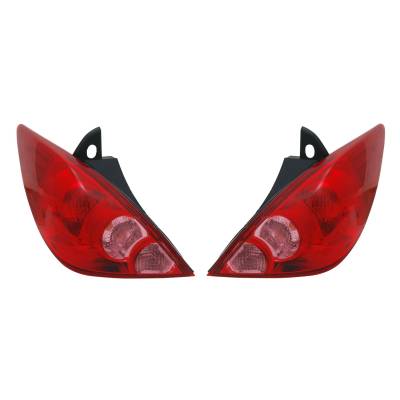 Rareelectrical - New Pair Of Tail Lights Compatible With Nissan Versa Hatchback 2007-11 Ni2801181 26550-Em30a