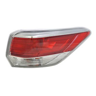Rareelectrical - New Outer Right Tail Light Compatible With Toyota Highlander 2014 To2805120 81550-0E100 815500E100