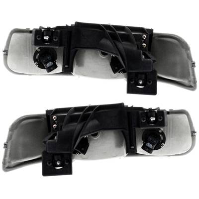 Rareelectrical - New Pair Of Headlights Compatible With Chevrolet Silverado 1500 Hd 2500 Hd Ls Lt Crew Pickup 2001
