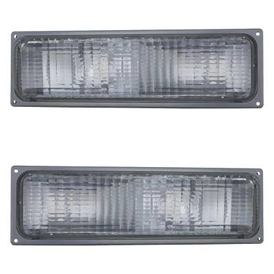Rareelectrical - New Pair Of Daytime Running Lights Compatible With Chevrolet Gmc 1990 1991 1992 1993 By Part Numbers