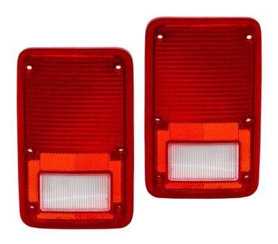 Rareelectrical - New Pair Of Tail Lights Compatible With Dodge Caravan 1984 1985 1986 Ch2808102 4057972