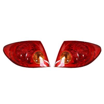 Rareelectrical - New Pair Of Tail Lights Compatible With Toyota Corolla 2003 2004 By Part Numbers To2800144 To2801144