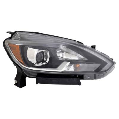Rareelectrical - New Right Side Headlights Compatible With Nissan Sentra Sr Turbo Sedan Plastic Led Bulb High And Low