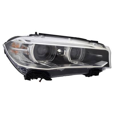 Rareelectrical - New Pair Of Headlights Compatible With Bmw X5 Xdrive35i Plastic Led Bulb High And Low Beam Included