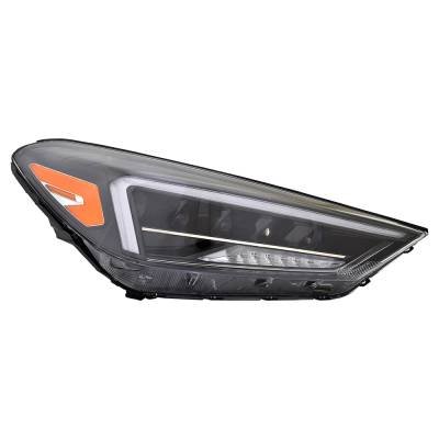 Rareelectrical - New Right Side Headlights Compatible With Hyundai Tucson Sport Led Bulb High Low Bea Clear Lens 2019
