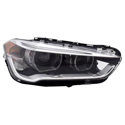 Rareelectrical - New Right Side Headlights Compatible With Bmw X1 Sdrive28i Led Bulb High And Low Beam Included Clear