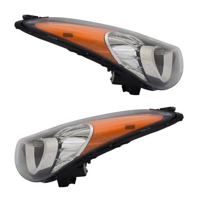 Rareelectrical - New Pair Of Halogen Headlights Compatible With Hyundai Elantra Limited Sedan 4 Door 1.8L 2011 2012